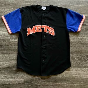 Vintage 90s Starter MLB New York Mets Black Orange blue baseball Jersey  Sz XL